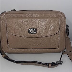 Coach Tan Leather Willow camera bag